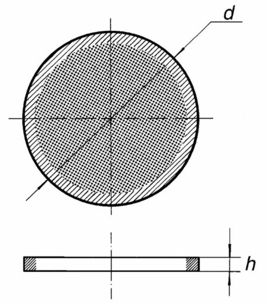 Doska fritová, filtračná, kruhová